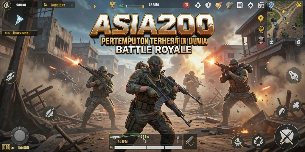 Tangkapan layar menunjukkan pertempuran intens dalam ASIA200.