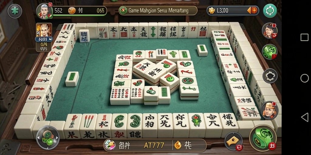 Tampilan permainan AT777 dengan grafis Mahjong yang menakjubkan.