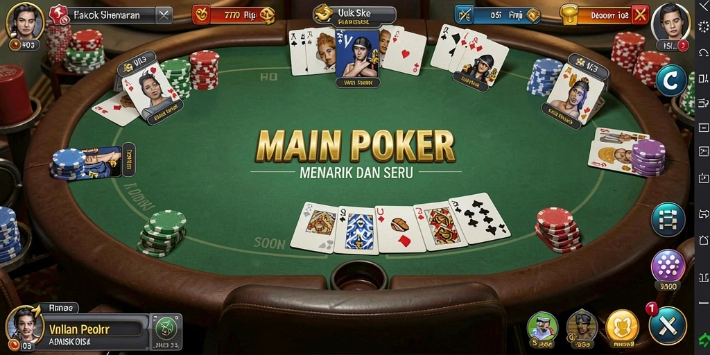 Tampilan gameplay Poker yang mengasyikkan di H03.