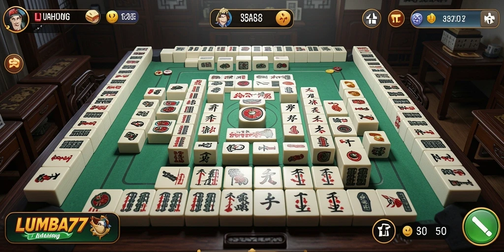 Screenshot gameplay LUMBA77 menampilkan keseruan memainkan Mahjong.