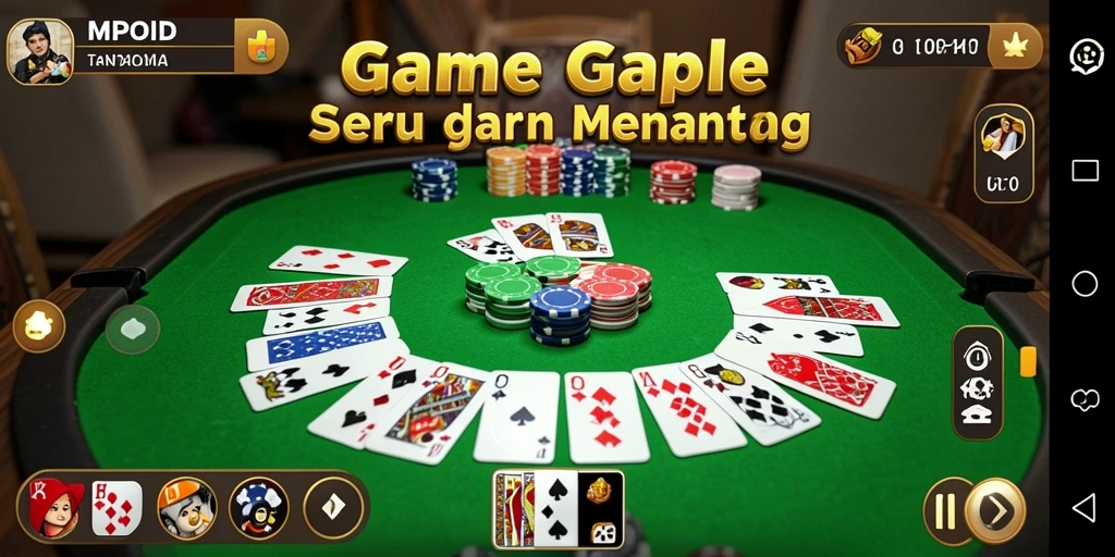 Screenshot gameplay Gaple MPOID yang penuh keseruan.
