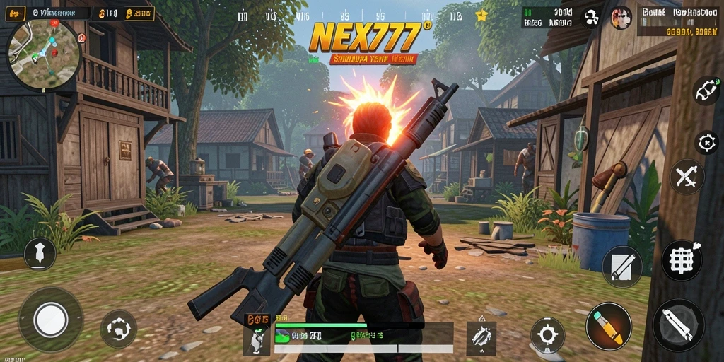 Screenshot NEX777 menampilkan aksi simulasi yang dinamis dan interaktif.