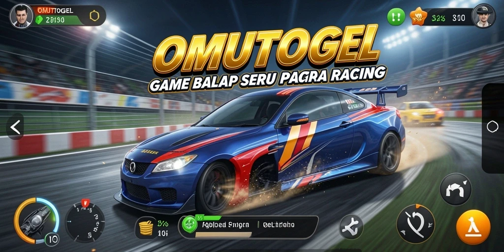 Tampilan menarik dari gameplay balap OMUTOGEL yang mendebarkan.