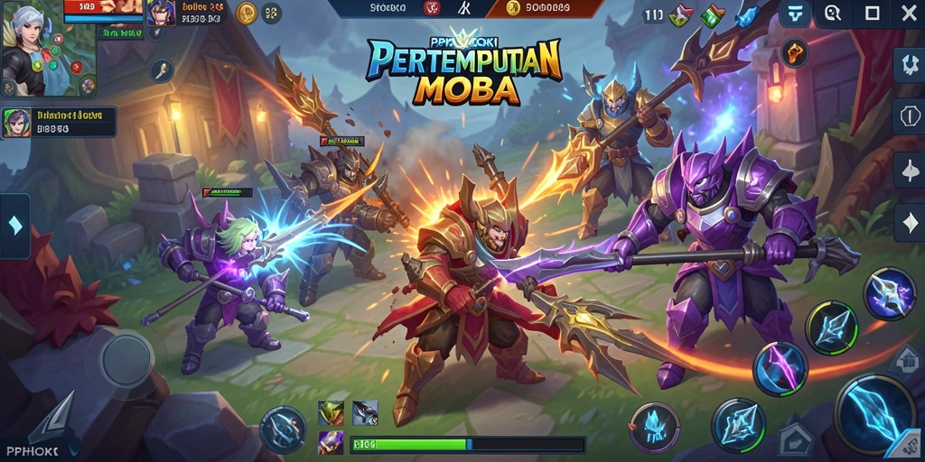 Tampilan gameplay seru di PPHOKI dengan karakter yang penuh warna.