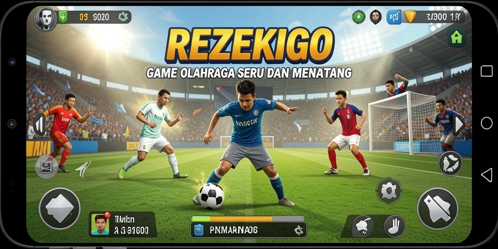 Screenshot gameplay <strong>REZEKIGO</strong> menampilkan serunya pertandingan olahraga.