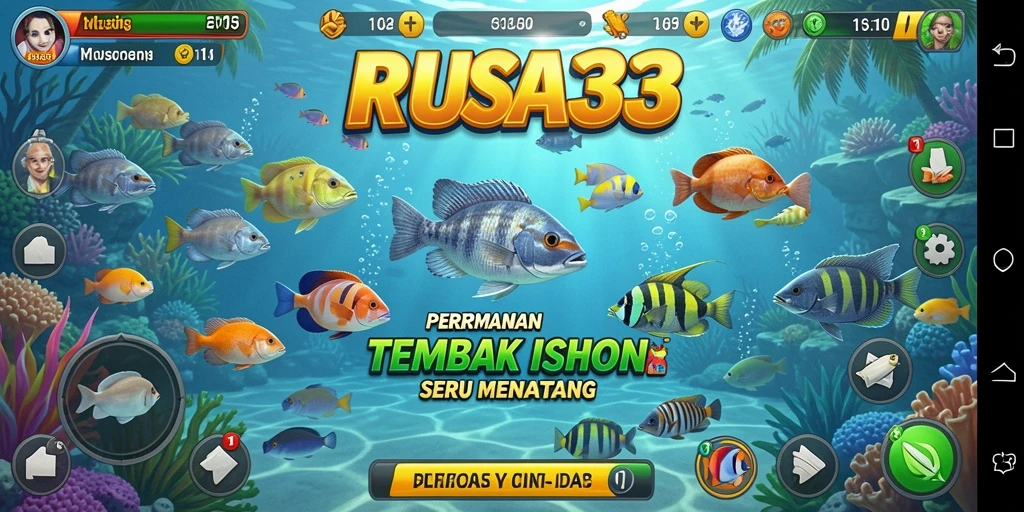Tampilan gameplay Tembak Ikan yang seru dan menghibur.