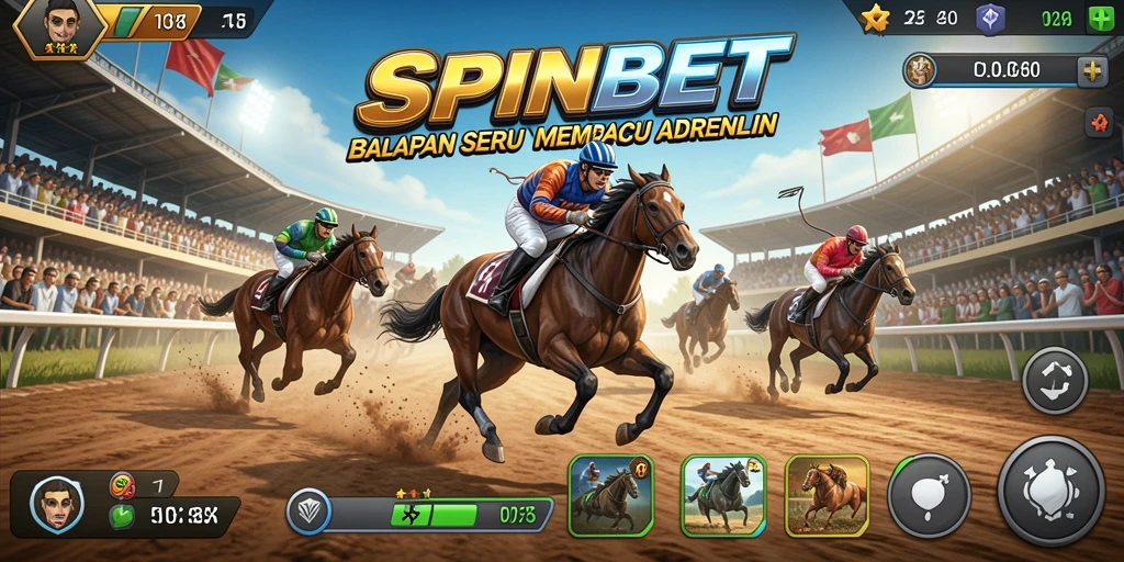 Tampilan gameplay SPINBET yang mendebarkan saat balapan.