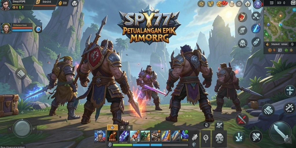 Tangkapan layar gameplay SPY77 menunjukkan pertarungan yang mendebarkan dan dunia yang luas.