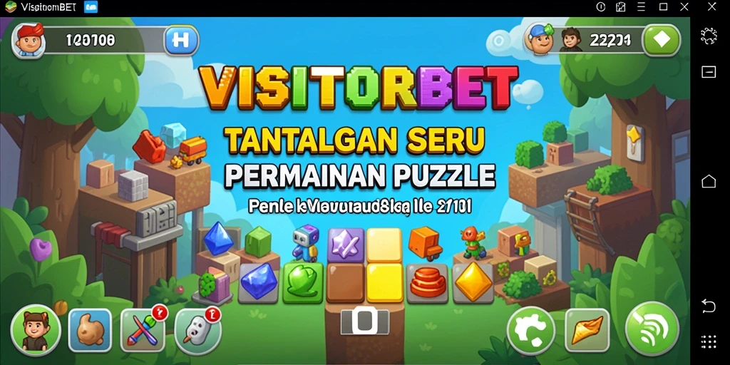 Screenshot gameplay VISITORBET menampilkan tantangan seru dalam puzzle.