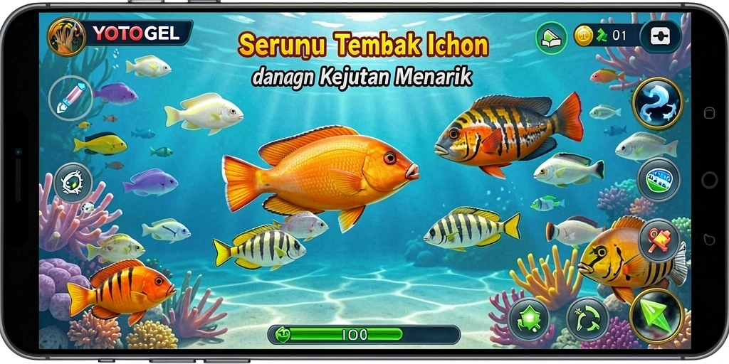 Gameplay YOTOGEL yang menarik dengan berbagai aktivitas menembak ikan.