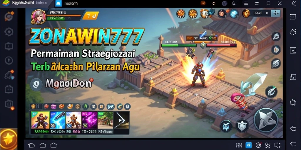 Tangkapan layar gameplay ZONAWIN777 menampilkan pertempuran strategis yang mendebarkan.